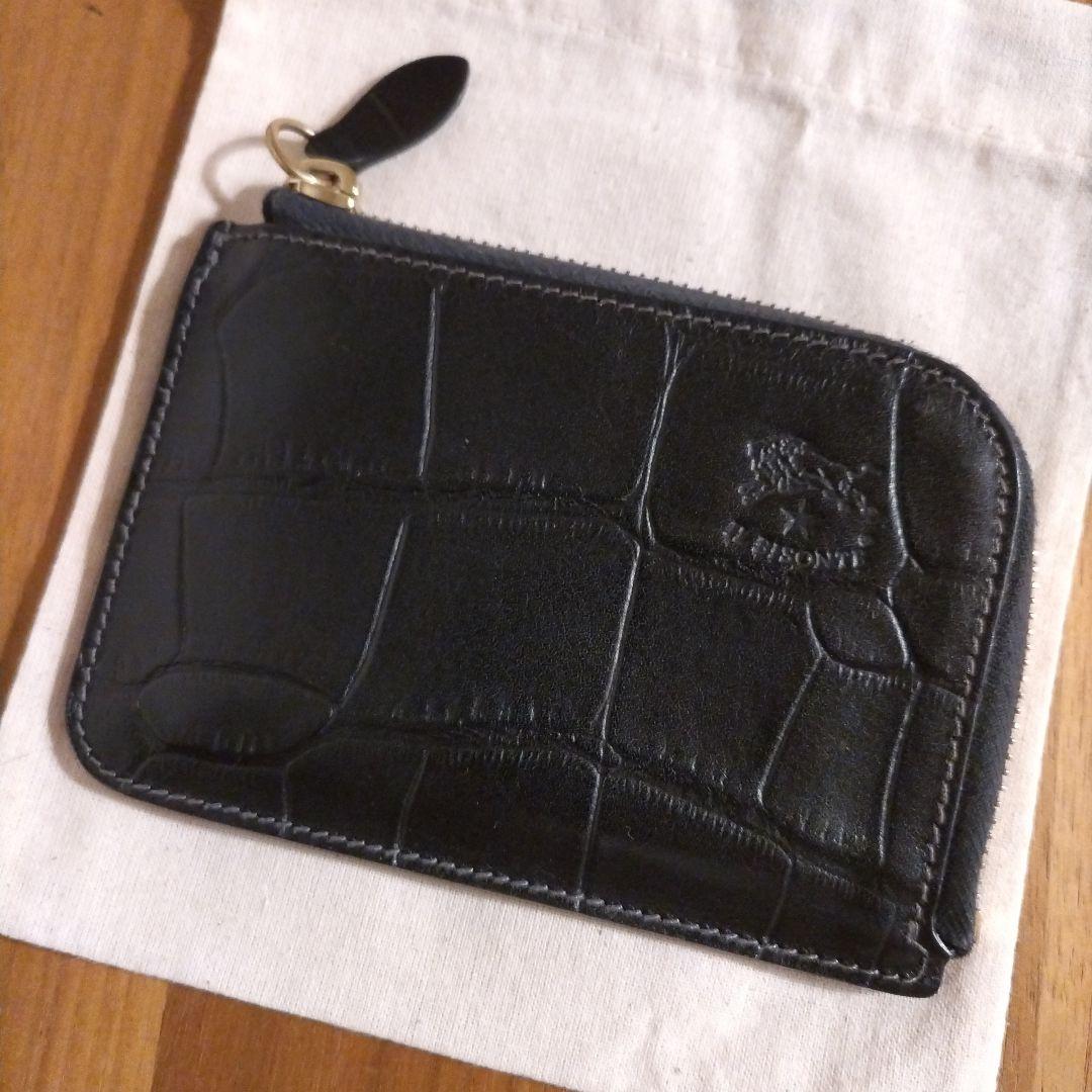 イルビゾンテ　L字ファスナーミニ財布　クロコ