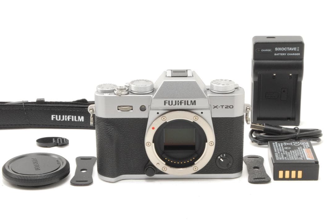 【ほぼ新品】FUJIFILM X-T20 ボディ シルバー《シャッター回数6回》
