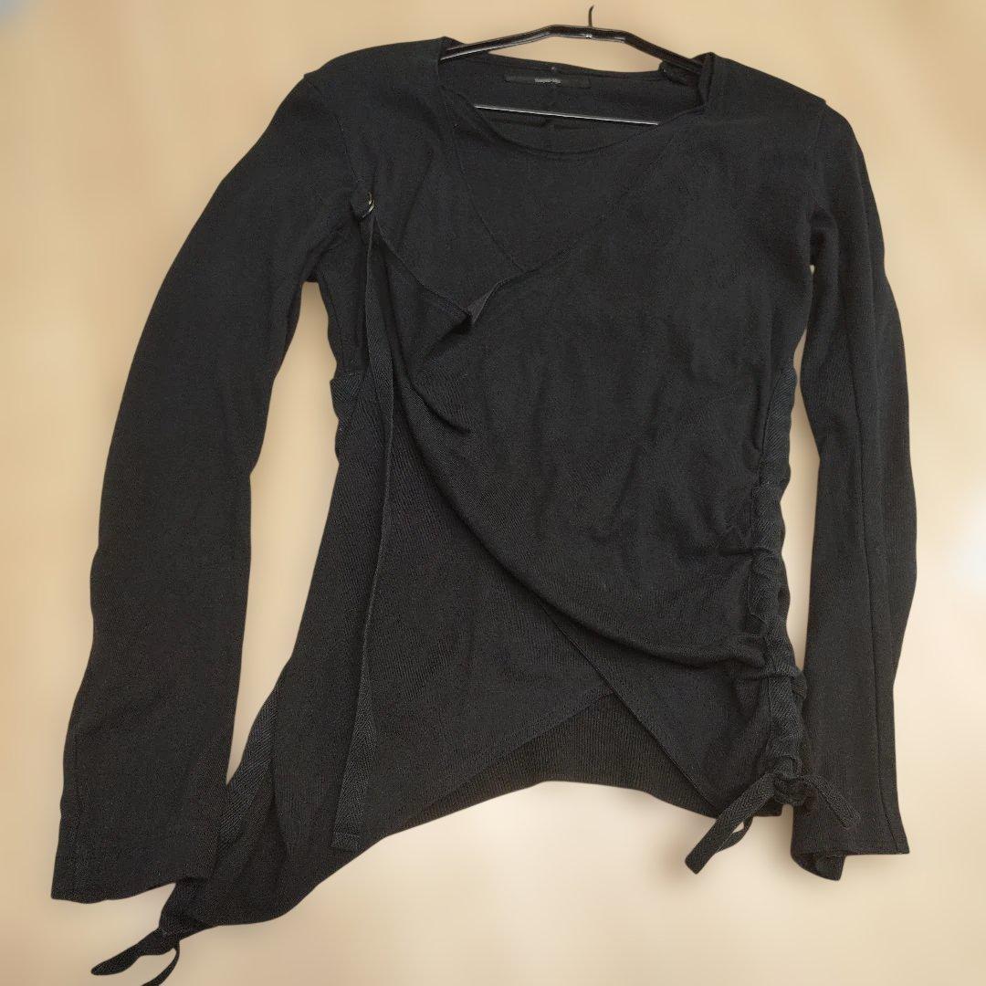 yasuyuki ishii カットソー ブラック アシンメトリー Sサイズ