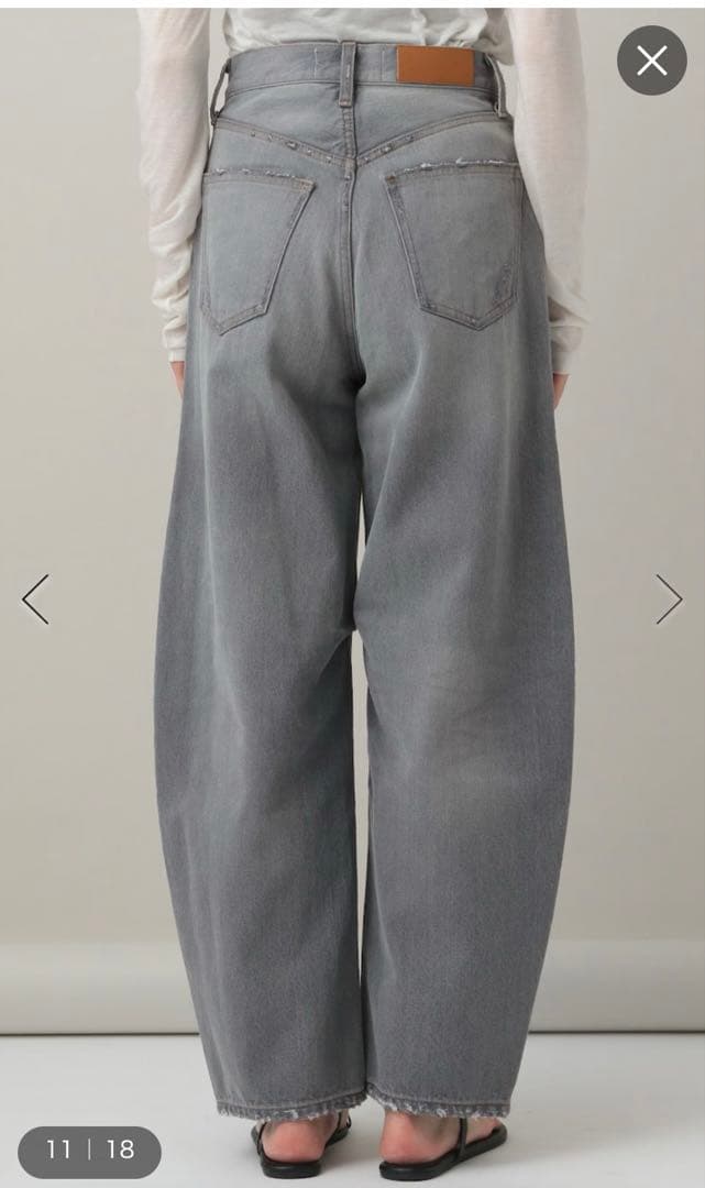 Curensology ユーズドカーヴィーデニムパンツ