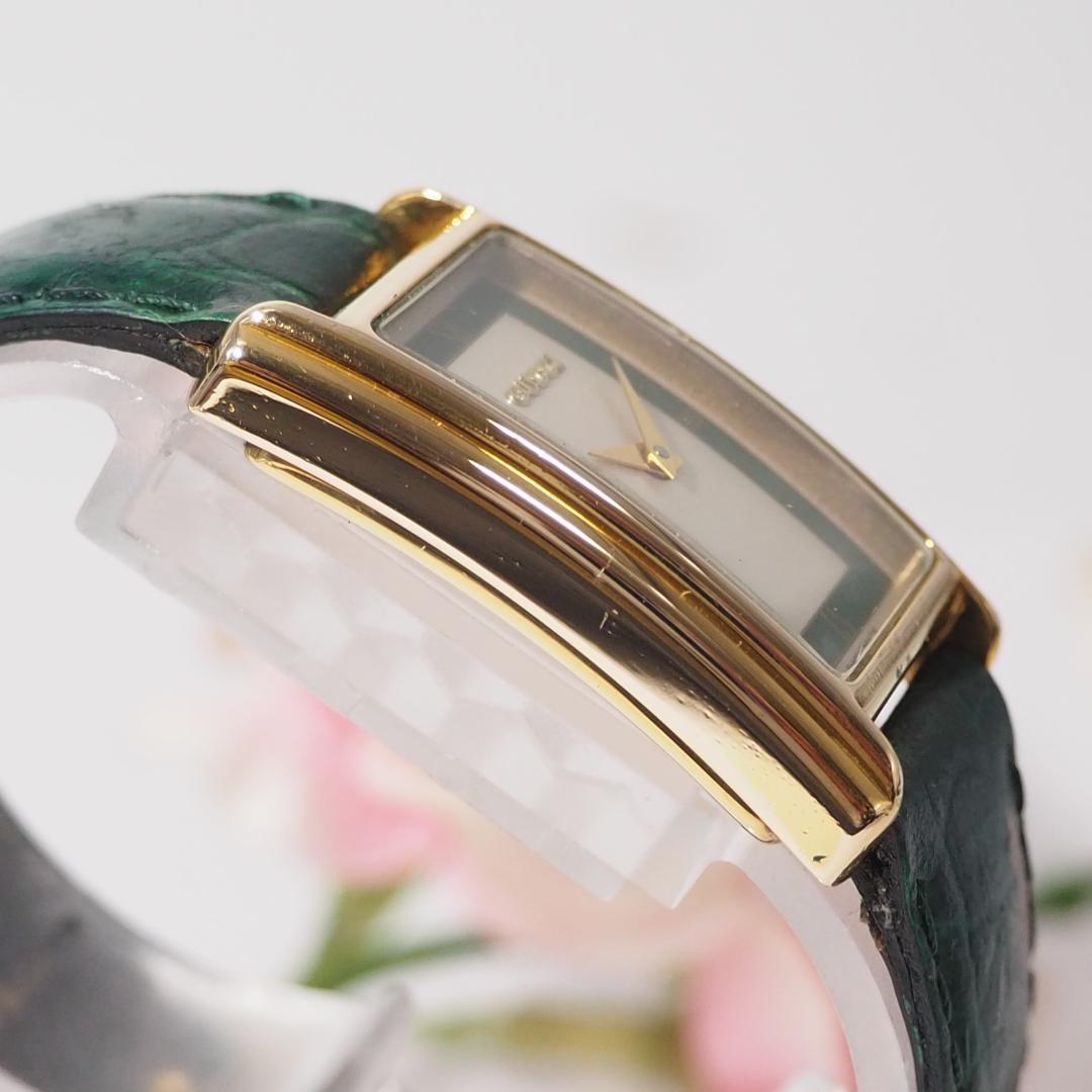 グッチ GUCCI スクエア 革ベルト レディース 腕時計 ゴールド C847