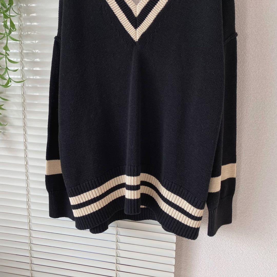 【新品】【2024SS】L'ESSAGラインVネックプルオーバー ニット