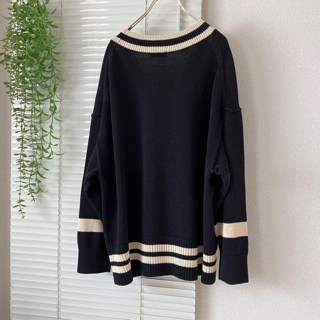 【新品】【2024SS】L'ESSAGラインVネックプルオーバー ニット