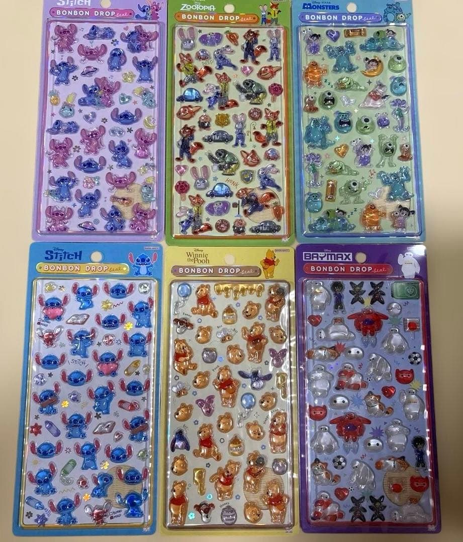 早い者勝ち《正規品》ボンボンドロップシール　ディズニー第二弾　6種類 即購入OK