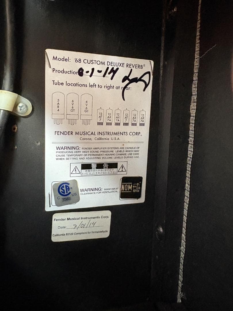 アンプ Fender 68 custom deluxe reverb