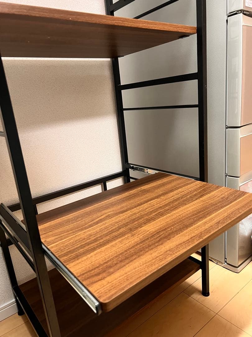 レンジ台 幅60 6段 大型レンジ対応 高耐荷設計 スライド棚