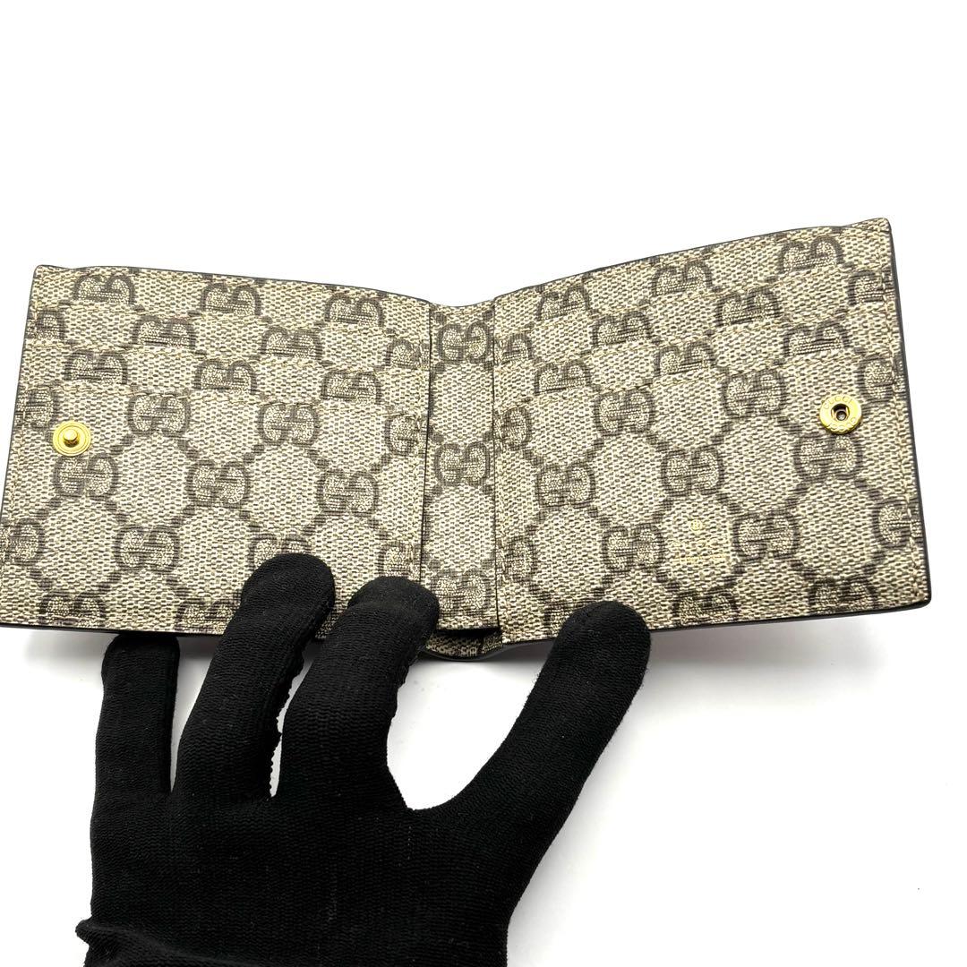 グッチ 二つ折り財布 マーモント GGスプリーム カードケース お札入れ