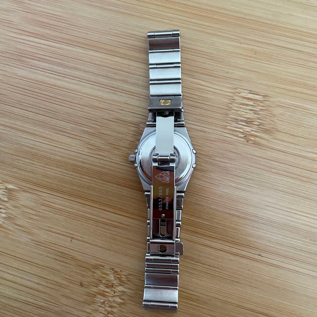 omegaアナログ時計 シルバー/ピンク