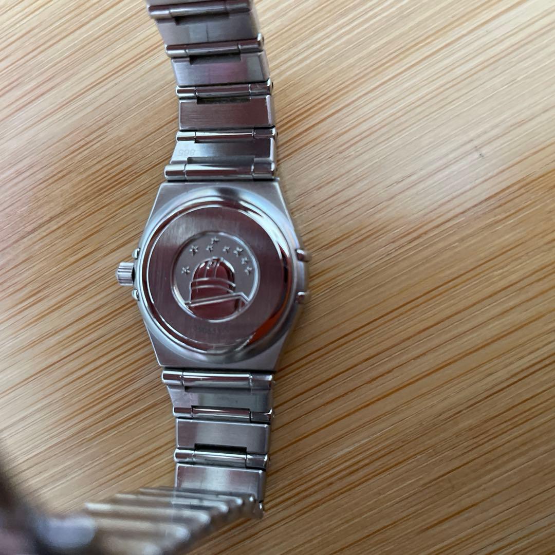 omegaアナログ時計 シルバー/ピンク