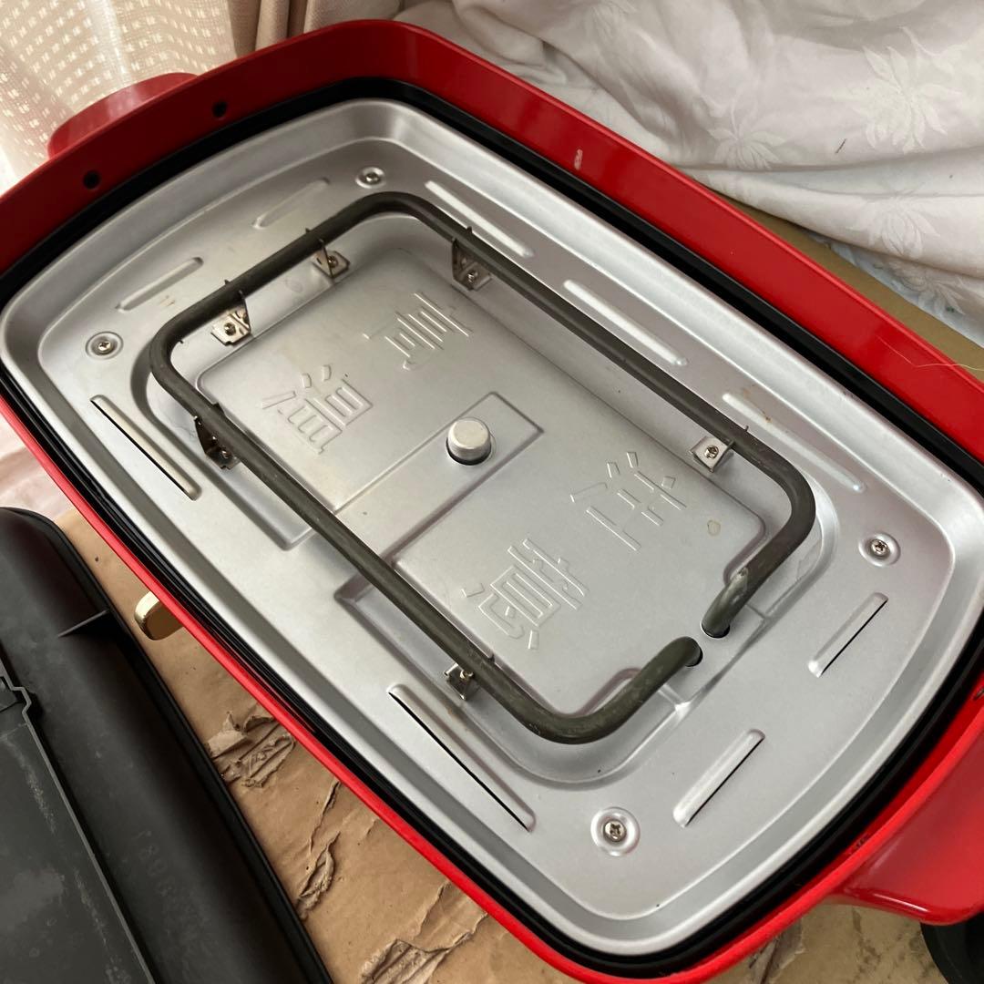 ブルーノ　グランデ　赤 ホットプレート プレート付き　BOE026