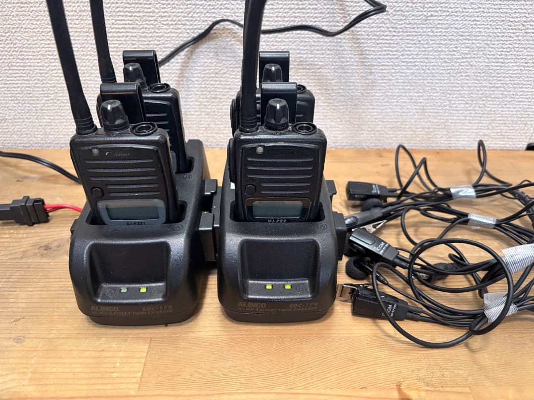 超お得★アルインコ DJ-P221 充電器／icomイヤホン★4台セット