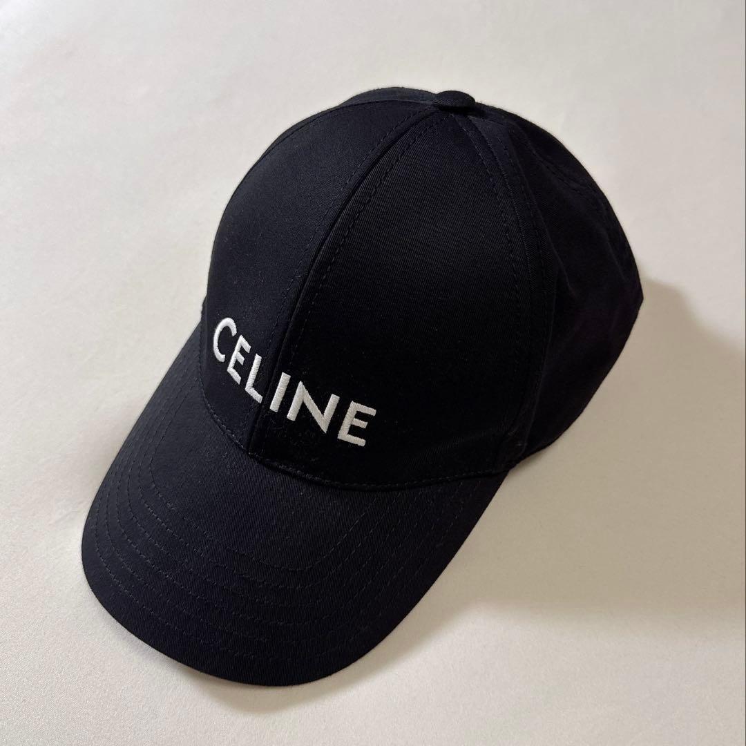 あんしん鑑定　CELINE ブラック ベースボールキャップ 帽子