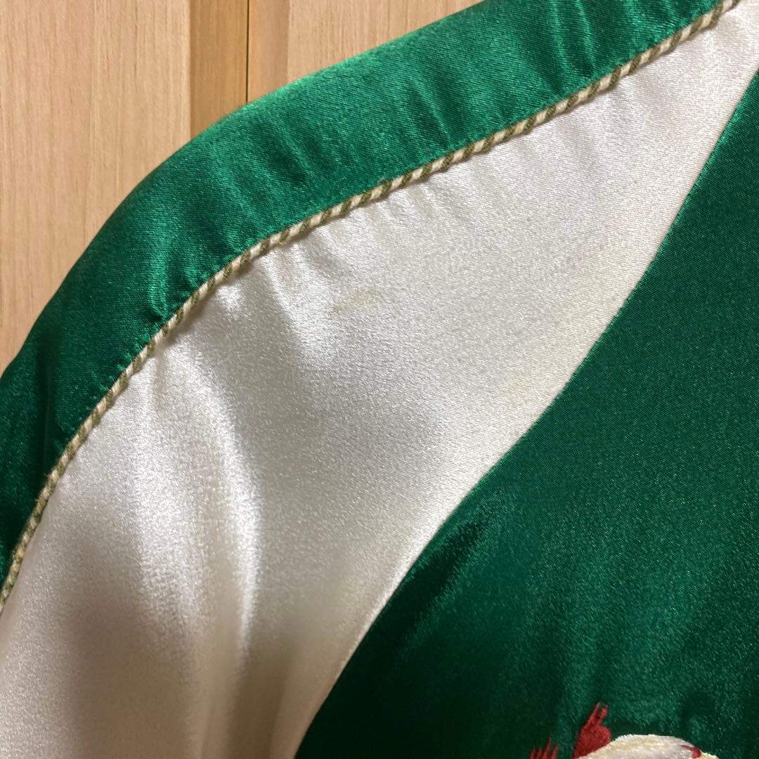 rotarパンダ刺繍 スカジャン 緑と白