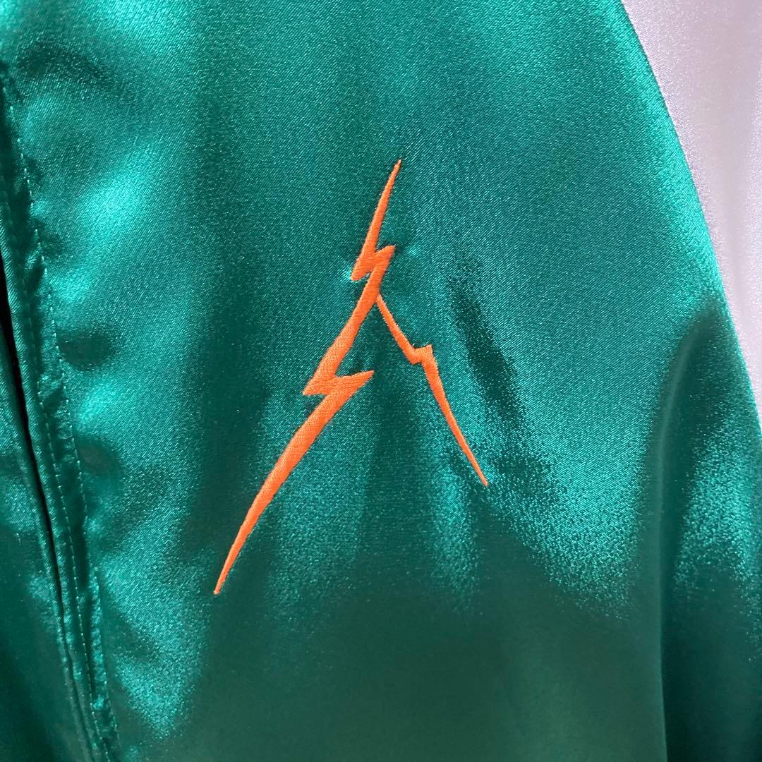 rotarパンダ刺繍 スカジャン 緑と白