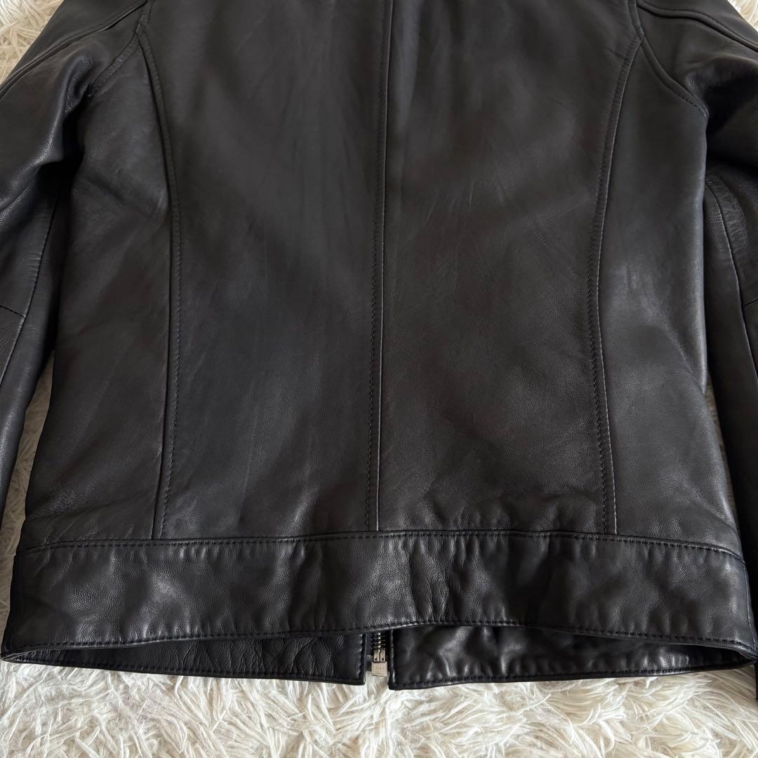 ジュンハシモト ラムレザー キルティング 中綿 シングルライダース ジャケット