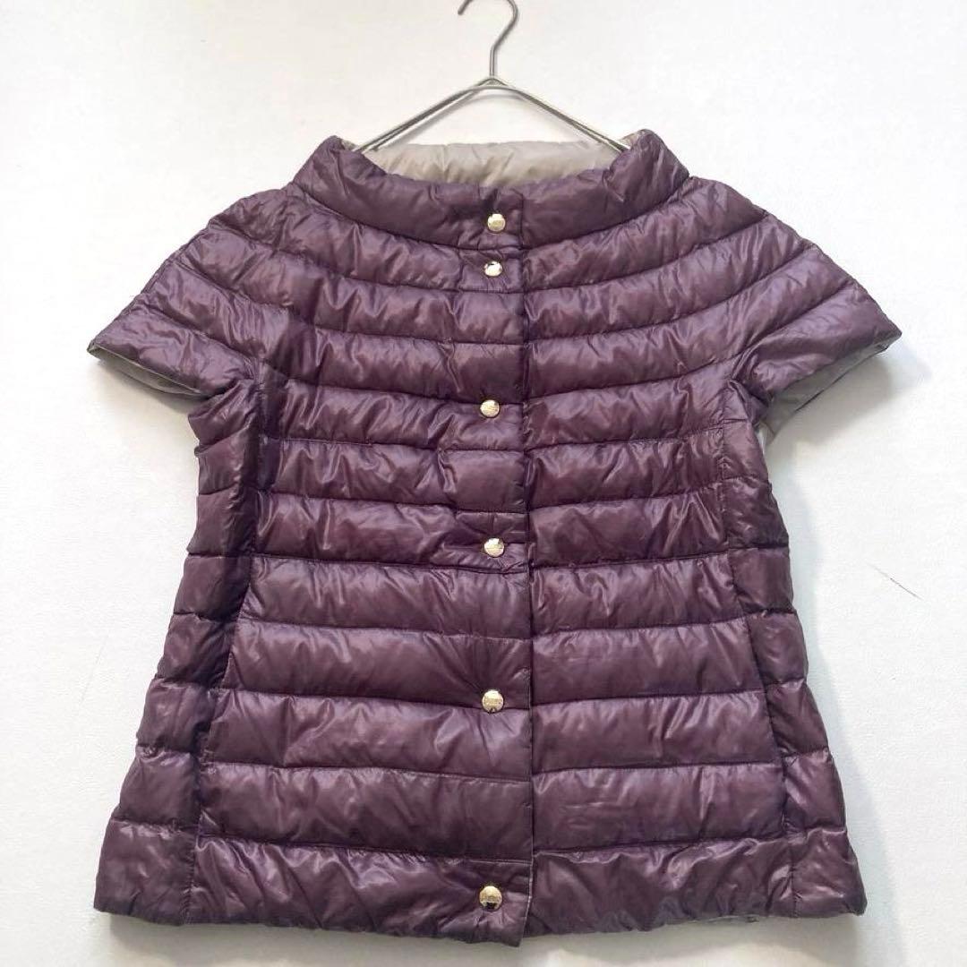 【 れいれい】HERNO　リバーシブル 半袖 ダウンジャケット 軽量 42