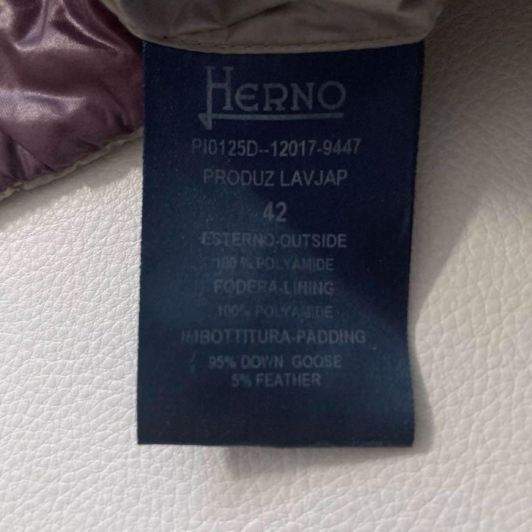 【 れいれい】HERNO　リバーシブル 半袖 ダウンジャケット 軽量 42