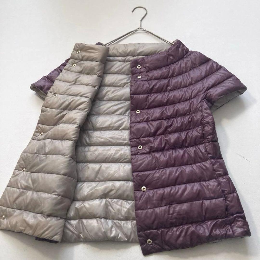 【 れいれい】HERNO　リバーシブル 半袖 ダウンジャケット 軽量 42