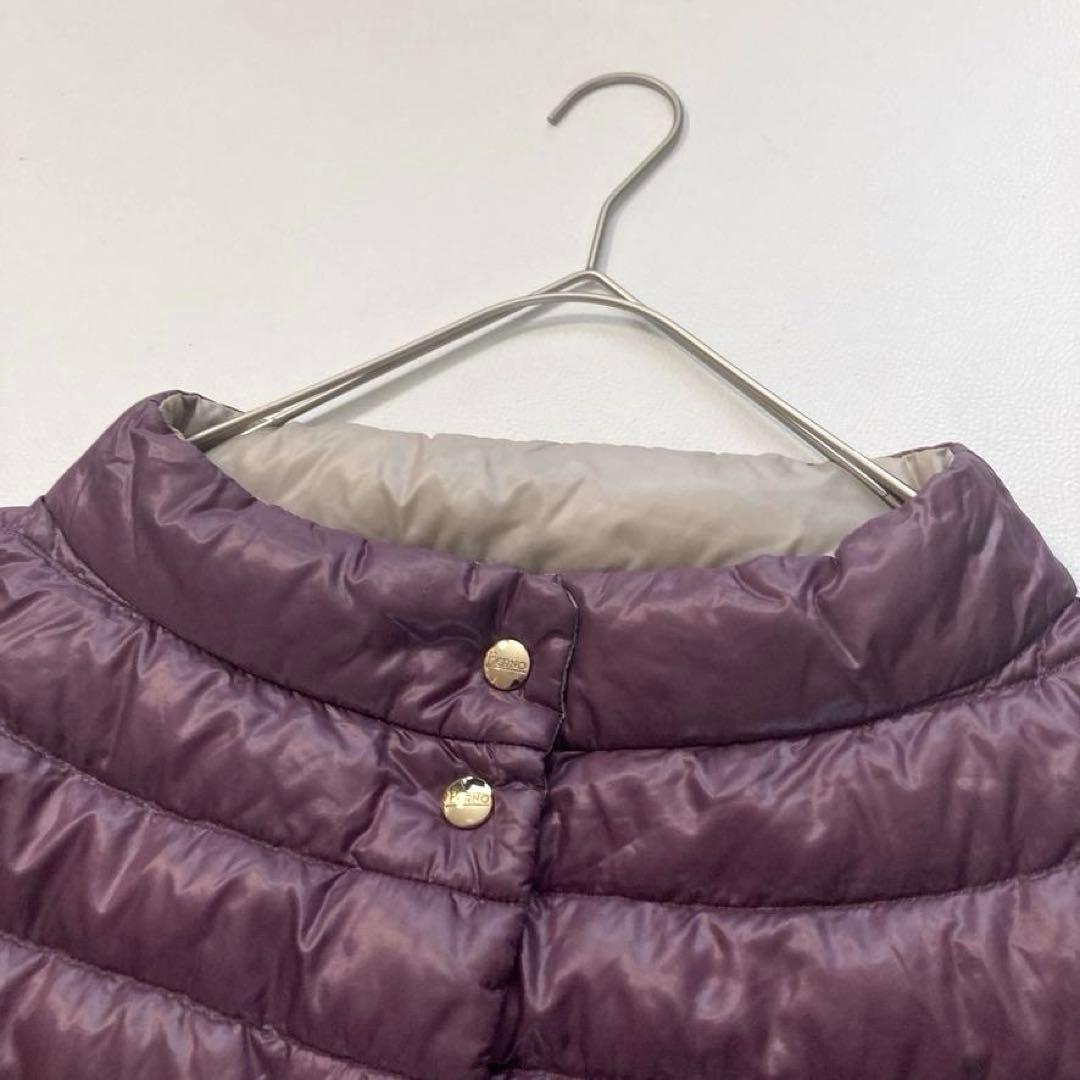 【 れいれい】HERNO　リバーシブル 半袖 ダウンジャケット 軽量 42