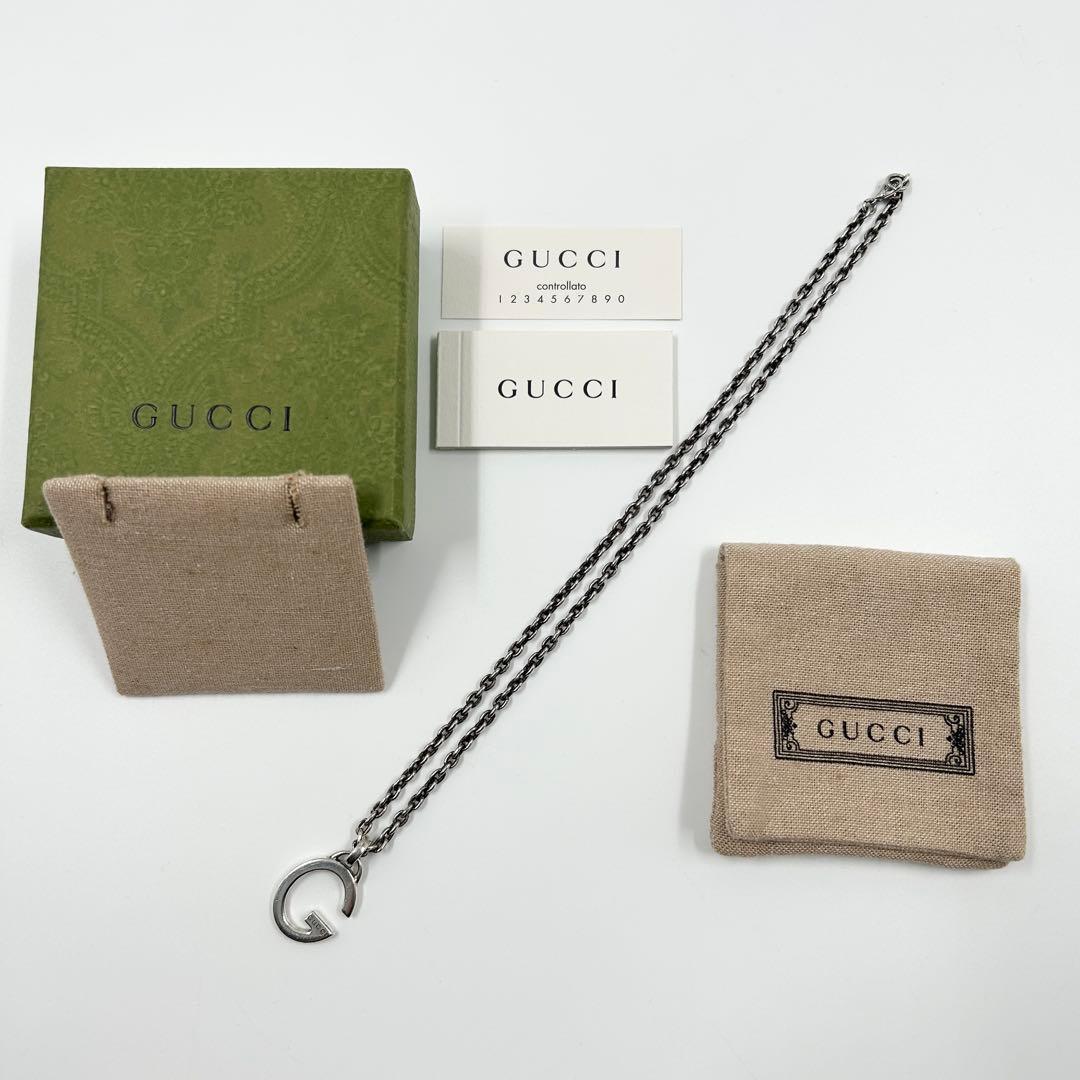 美品✨　グッチ　GUCCI ネックレス　ロゴモチーフ　G シルバー Ag925