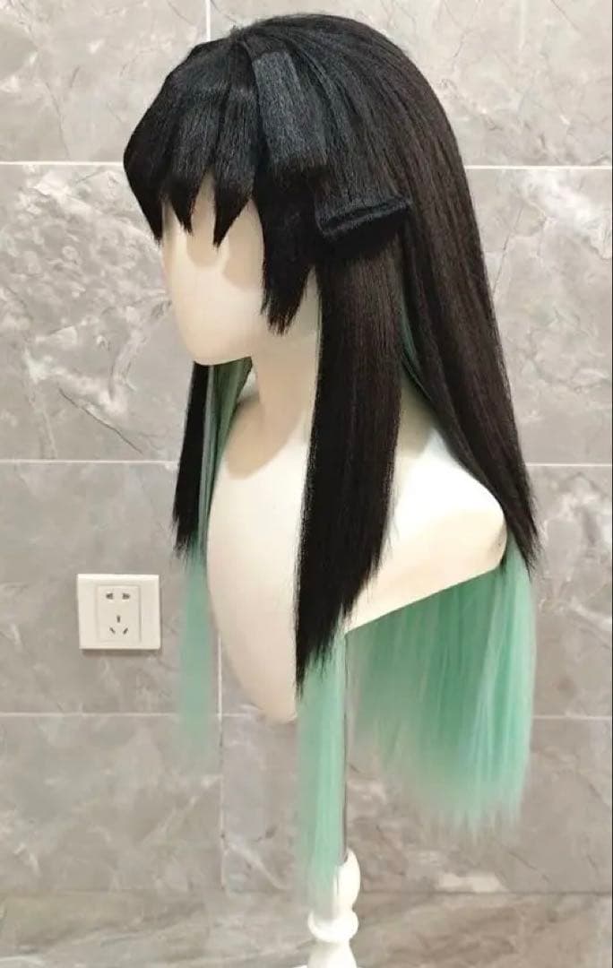 時透無一郎 鬼滅の刃 セット済み ウィッグ コスプレ マネキンヘッド付 霞柱