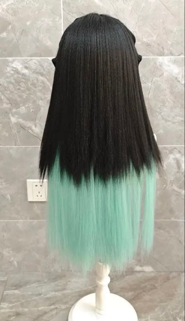 時透無一郎 鬼滅の刃 セット済み ウィッグ コスプレ マネキンヘッド付 霞柱