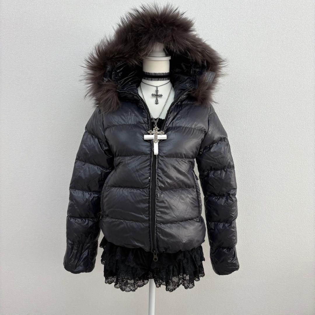 DUVETICA ファー付きダウン 定価13万 Y2K size40短丈 光沢