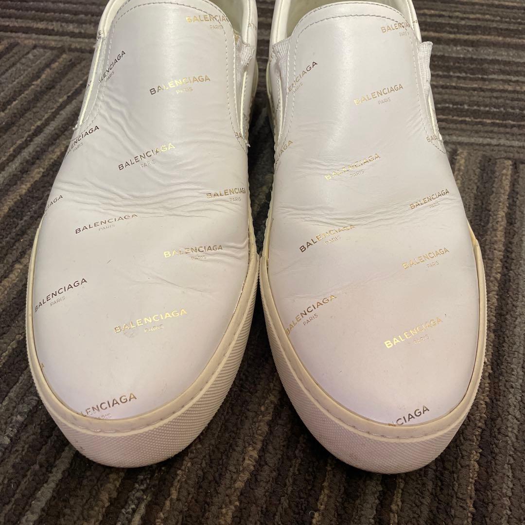 BALENCIAGA ホワイト スリッポンスニーカー