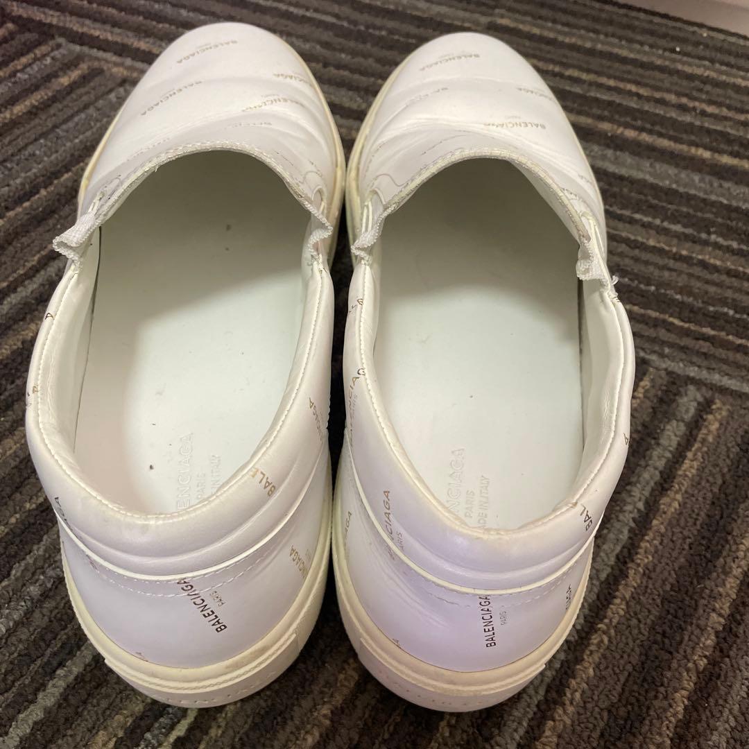 BALENCIAGA ホワイト スリッポンスニーカー