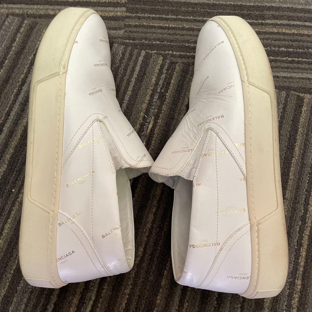 BALENCIAGA ホワイト スリッポンスニーカー