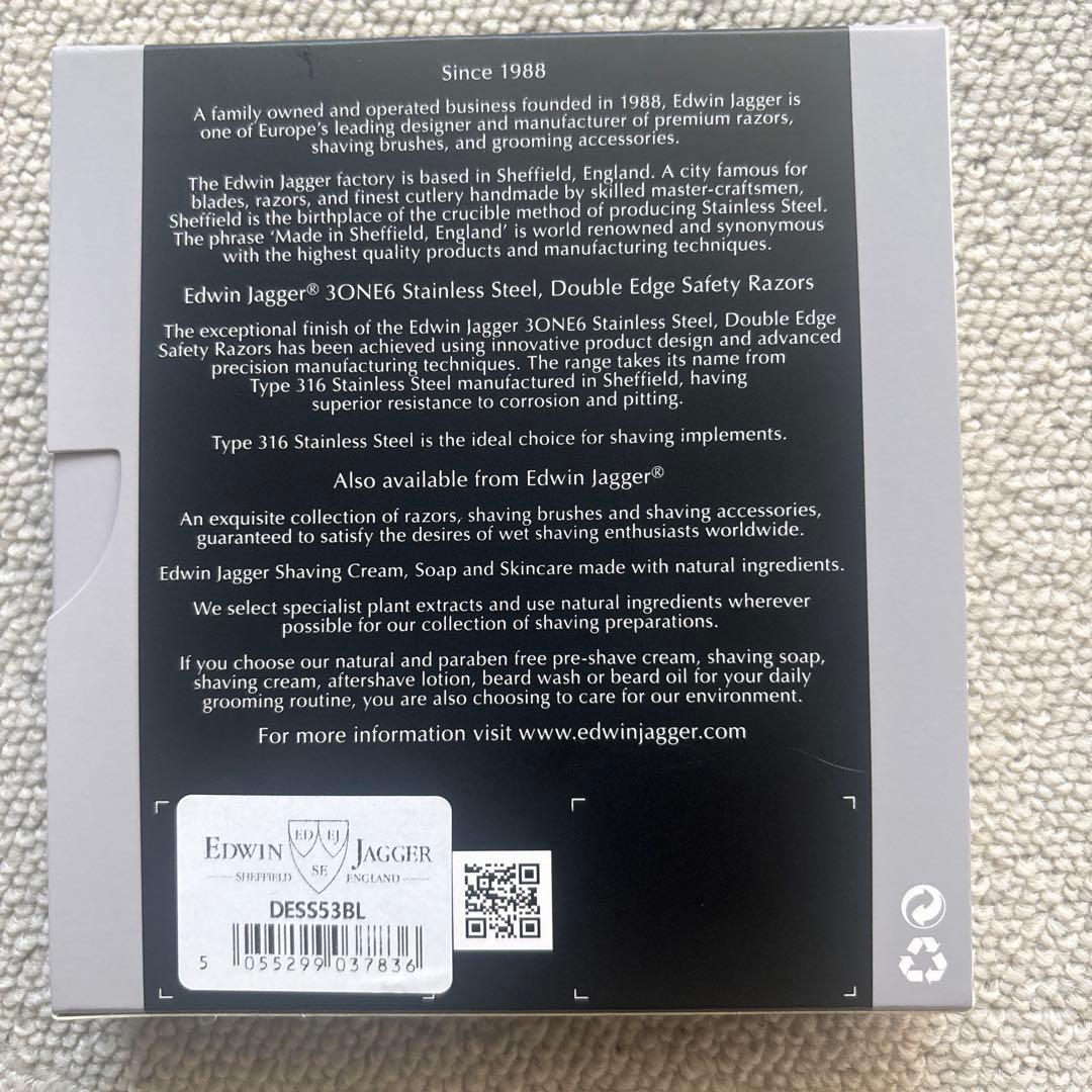 エドウィンジャガー 両刃カミソリ本体 3one6 ステンレス製