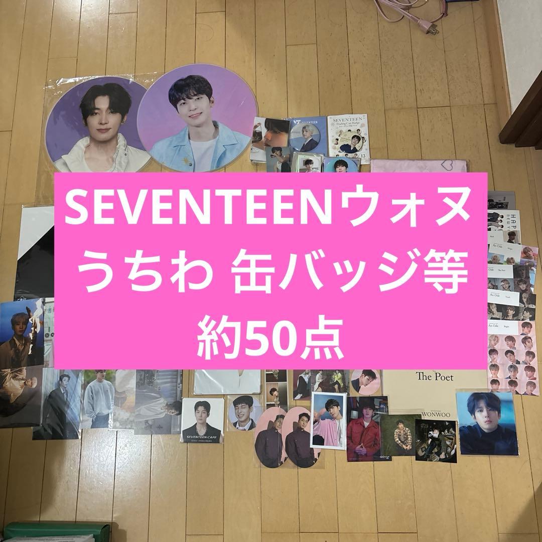 SEVENTEEN ウォヌ 団扇 うちわ 缶バッジ 約50点