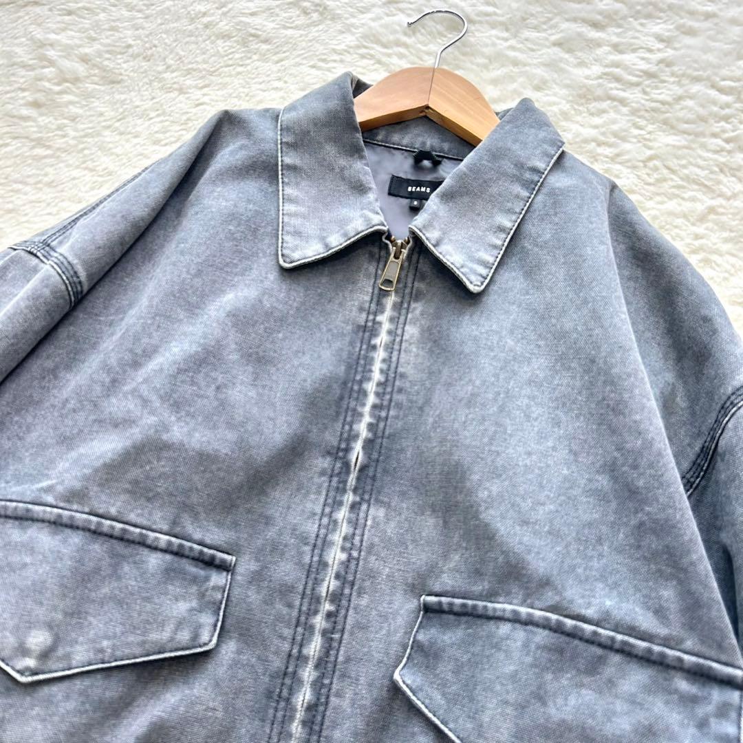 【美品】 BEAMS ビームス フェードワークブルゾン グレー S