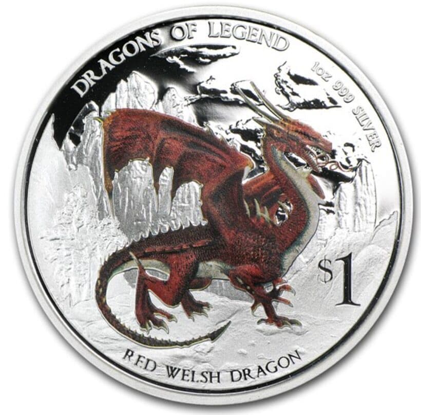 2012年 パースミント ドラゴンズ オブ レジェンド 銀貨1オンス プルーフ