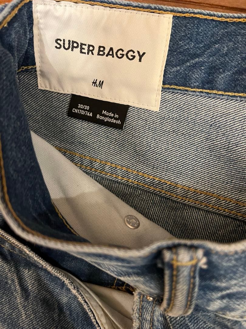 【初期モデル完売品】 SUPER BAGGY デニム ブルー 30/30