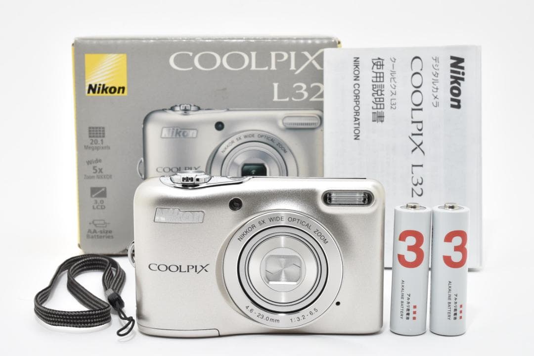 【美品】Nikon COOLPIX L32 シルバー　動作確認済