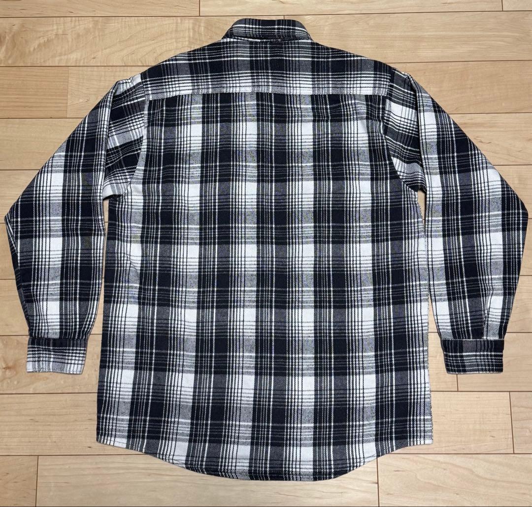 マカロニ 極美品 FIVEBROTHER オンブレシャツ USA製 白 黒