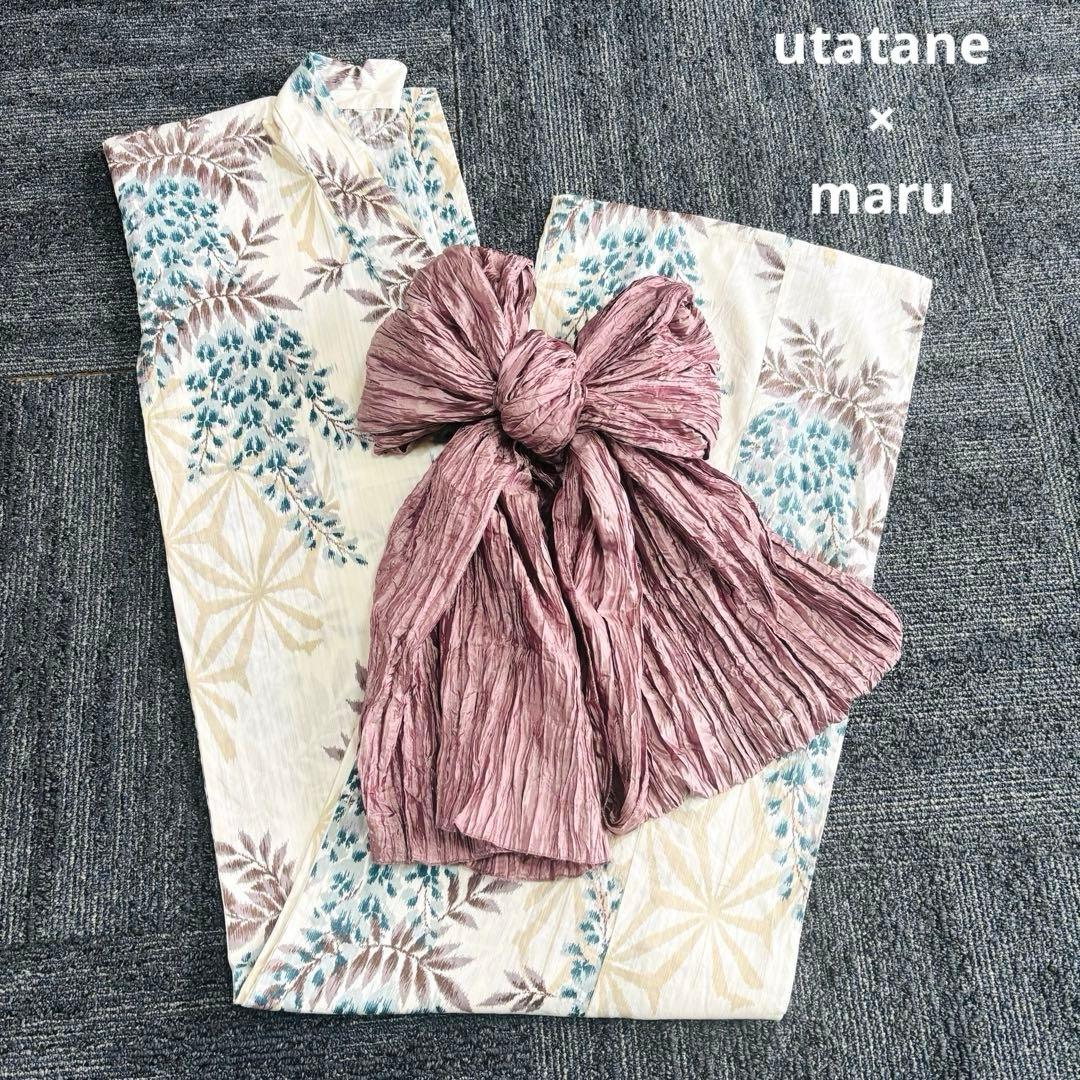 ♡utatane×maru♡ ウタタネ　コラボ　浴衣＆帯　2点セット