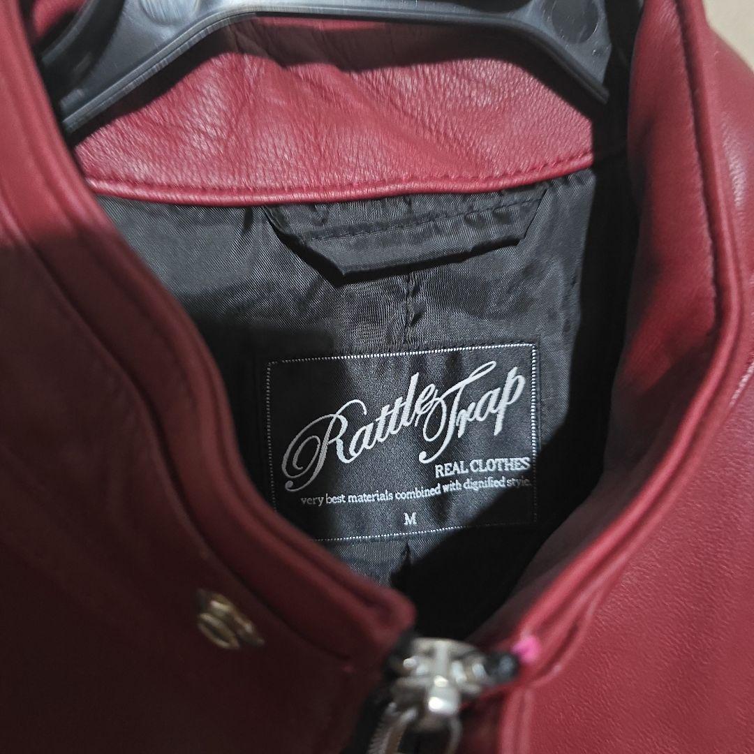 RattleTrap ボルドー シングルライダースジャケット M