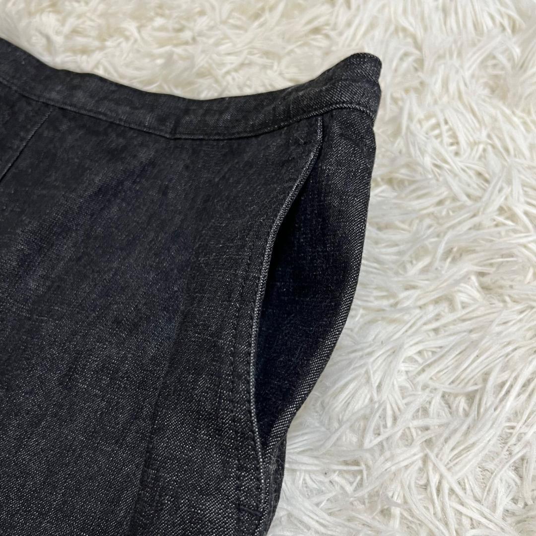 希少✨CHANEL 03A ココマークボタン カシミヤ混 切替 デニムスカート