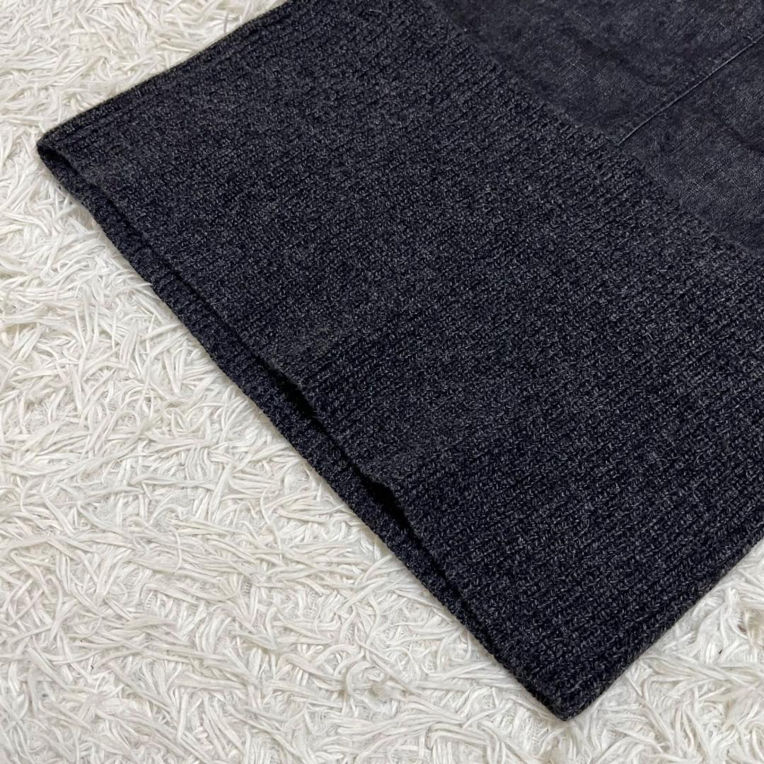 希少✨CHANEL 03A ココマークボタン カシミヤ混 切替 デニムスカート