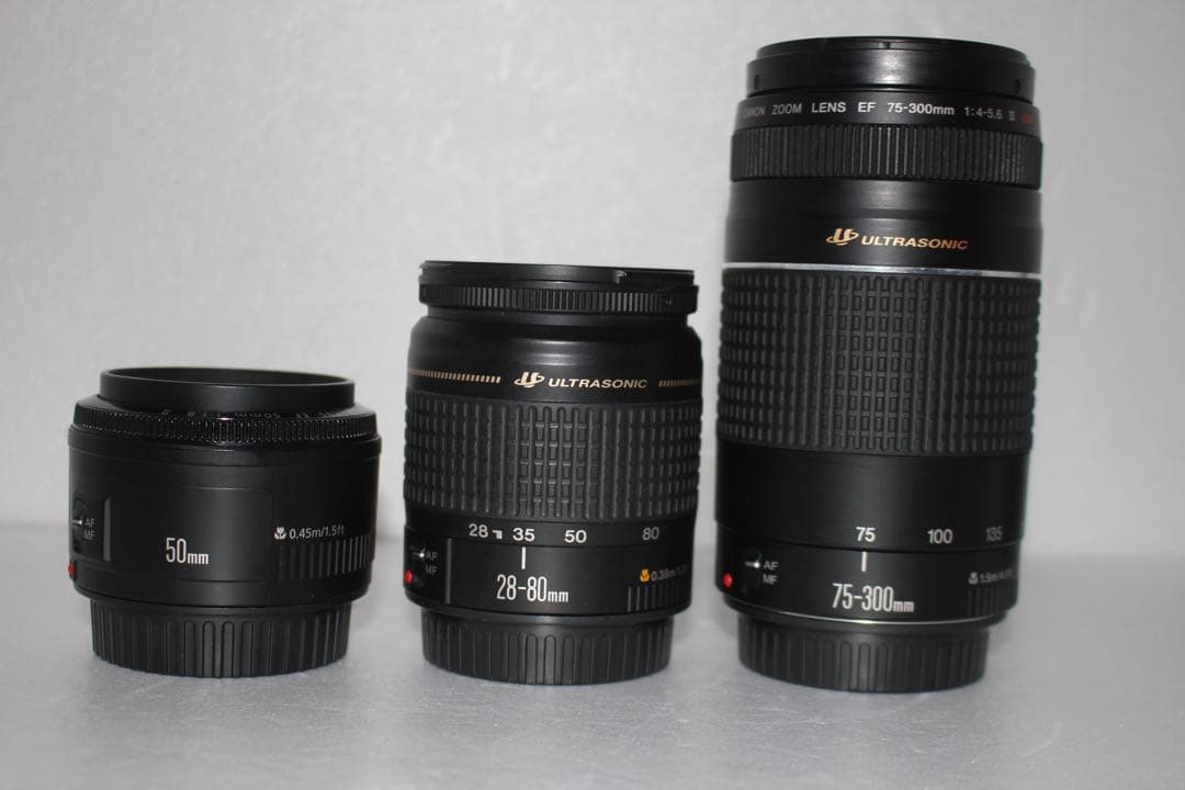 保証/動画/canon kiss x7/標準&望遠&単焦点トリプルレンズセット