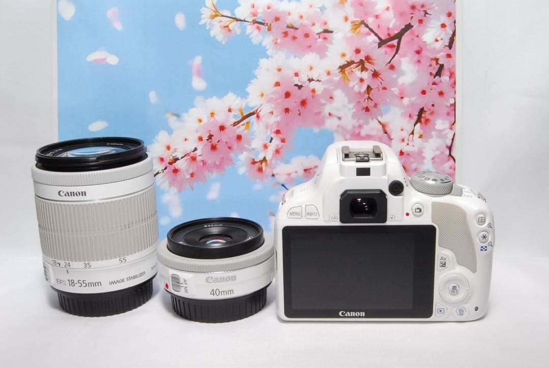 レンズ2本付き❤️Canon Kiss X7❤️ホワイト❤️ダブルレンズキット