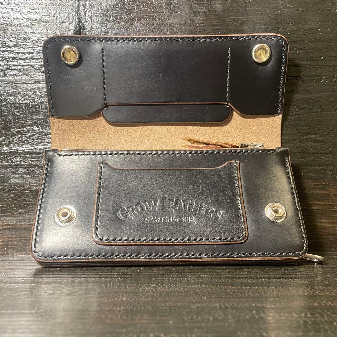 HORWEENクロムエクセル　セミロングトラッカーウォレット3層コンチョカスタム