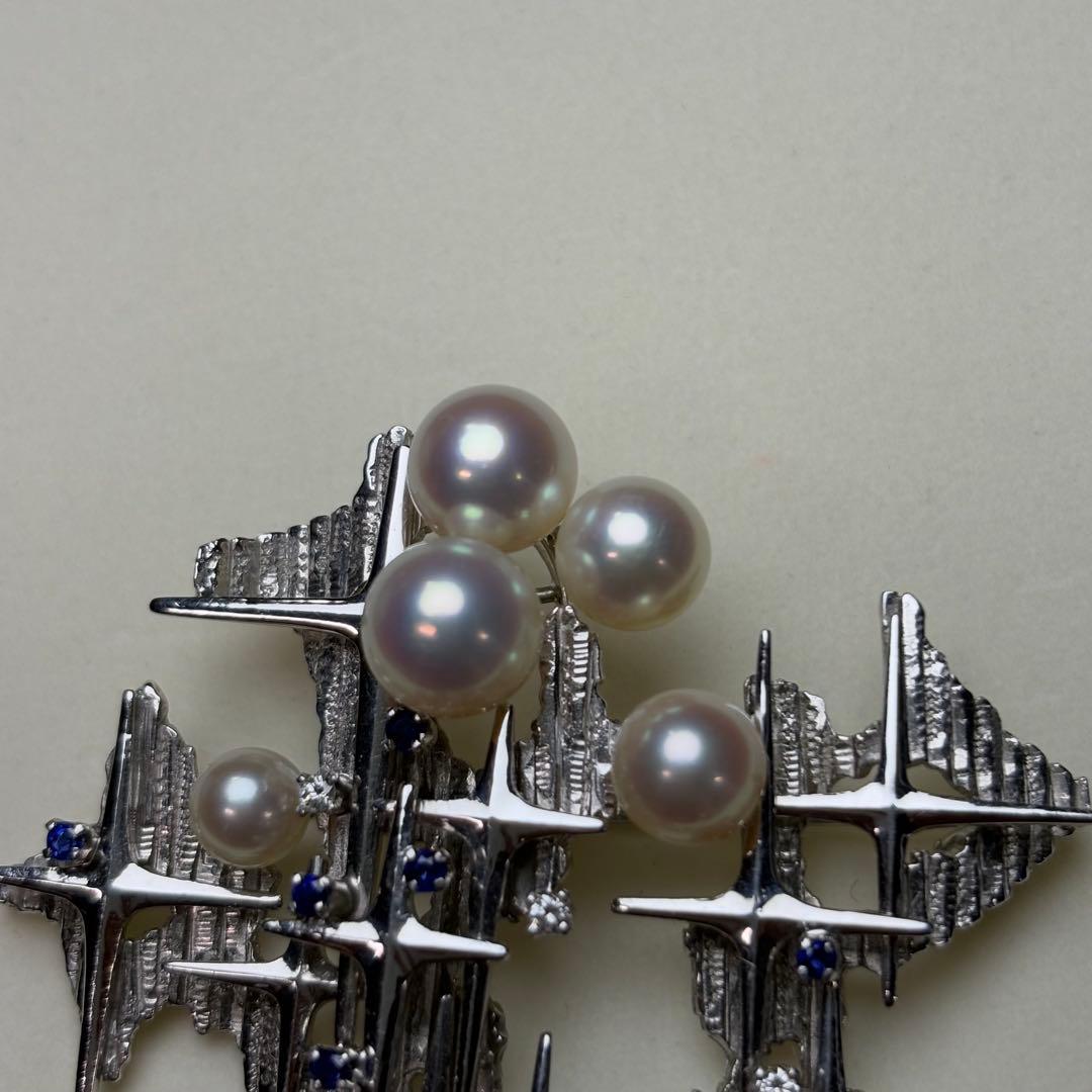 TASAKI アコヤ真珠 ブローチ 最大8.5mm WGK14