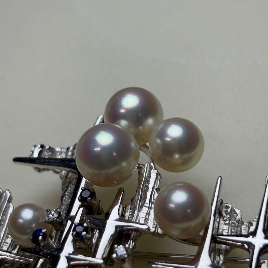 TASAKI アコヤ真珠 ブローチ 最大8.5mm WGK14