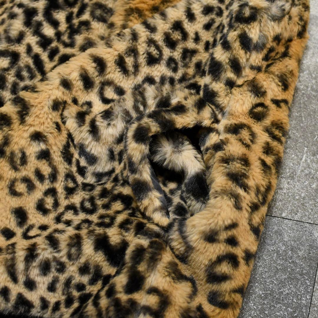 古着 レオパード柄 フェイクファー ファーベスト ベスト ヒョウ柄