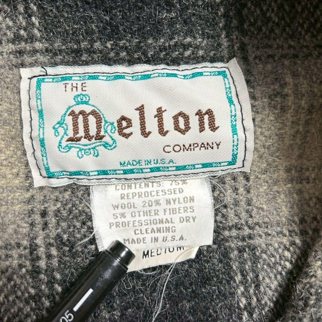 70s Melton USA製 CPO ネルシャツ オンブレ シャドー チェック