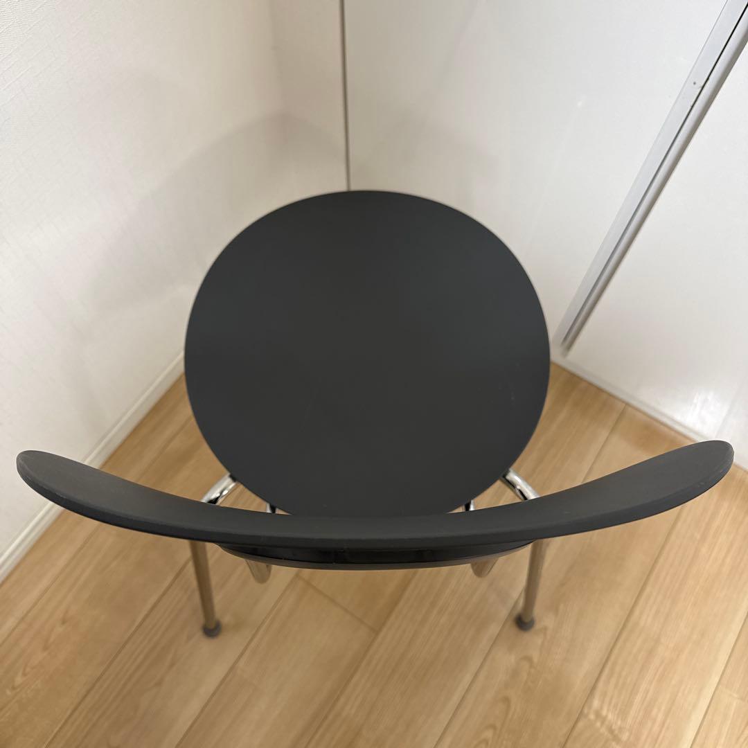 スチールチェア・樹脂座（ダークグレー）４８×５０×８２（座面高４６）ｃｍ