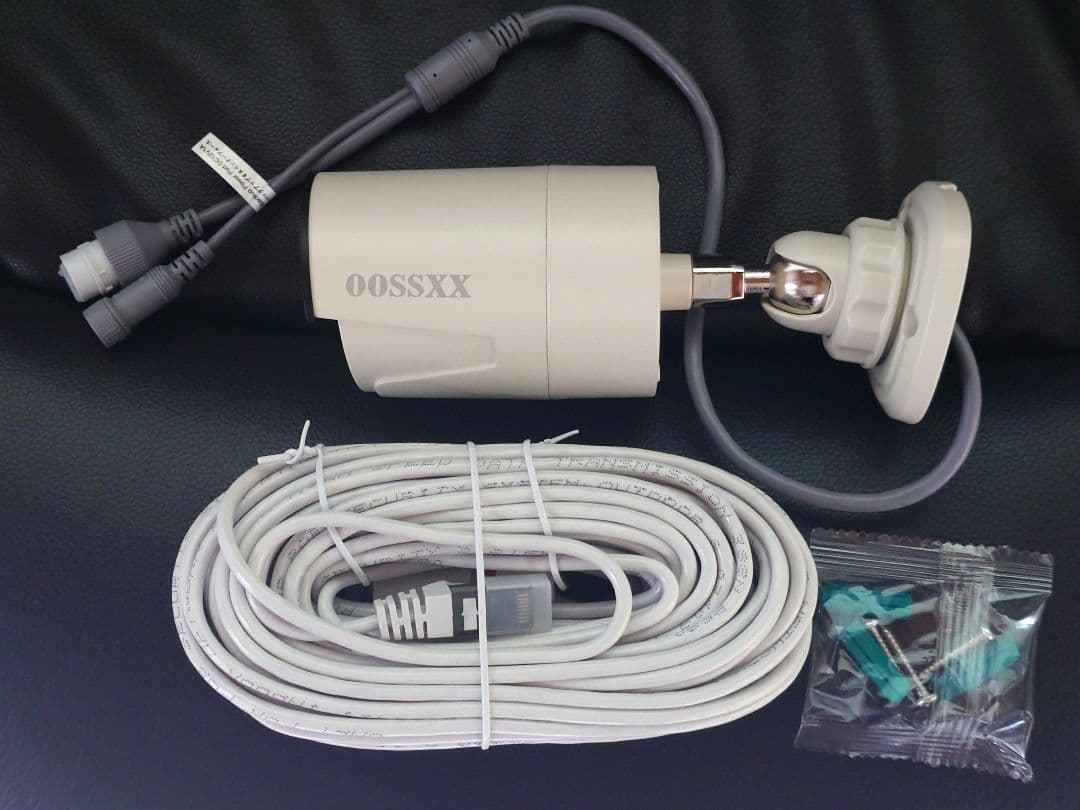 防犯カメラOOSSXX社製 500万画素 POE用LANケーブル付属